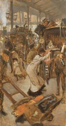 Quai de départ, gare de Victoria, vers 1881-82